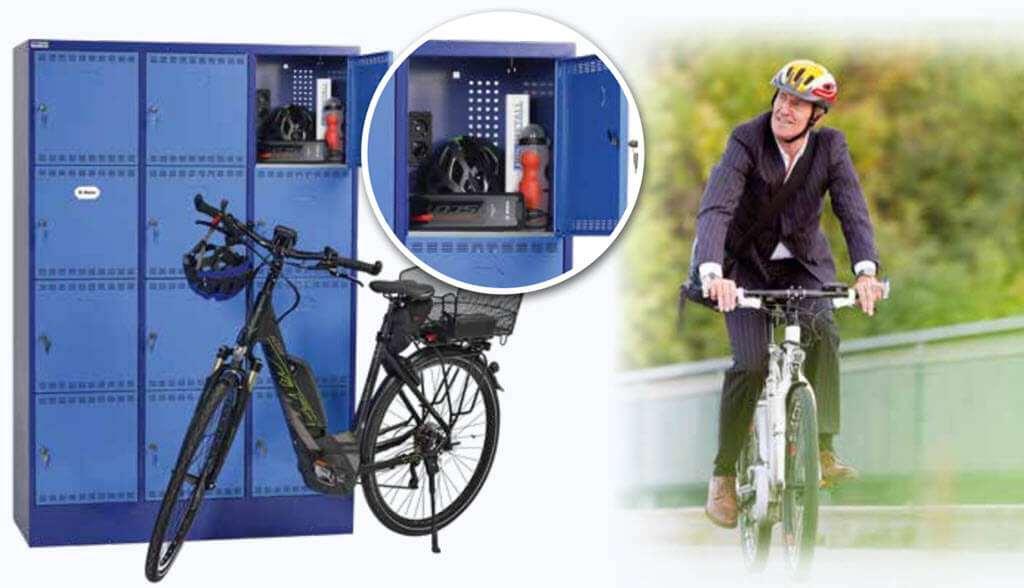 man on e-bike