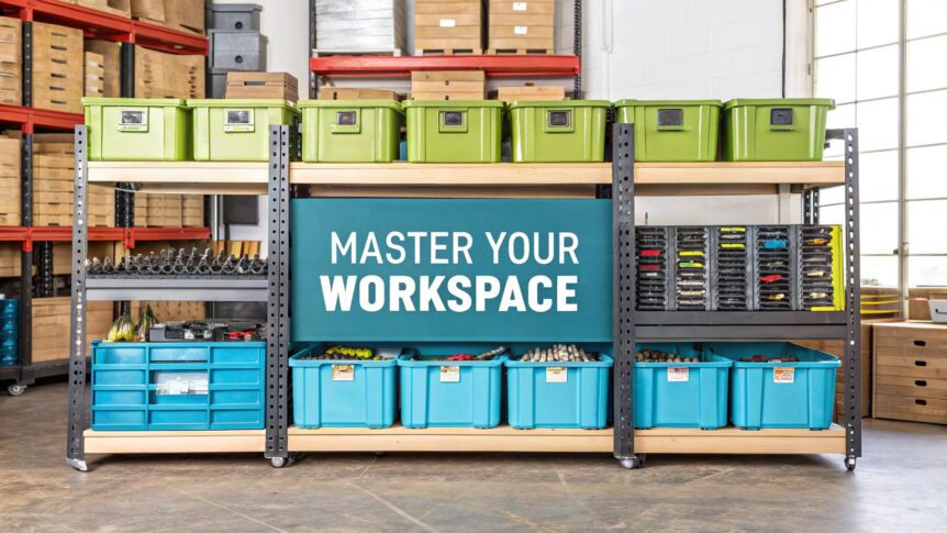 Master Your Workspace with Stackable Storage Bins Open Front - TEMA ...